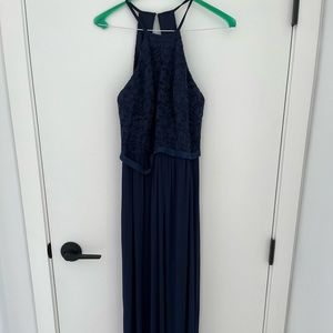 David’s bridal navy blue bridesmaid dress